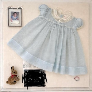 Baby Gown Frame Christening Acrylic Shadow Box Baptism Newborn Kit Custom image 1