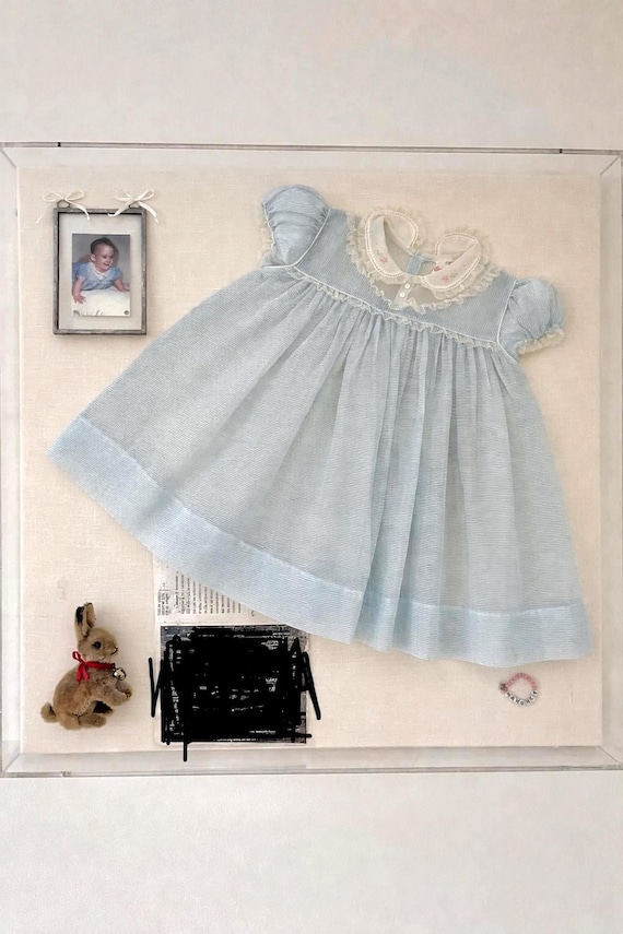 Baby Gown Frame Christening Acrylic Shadow Box Baptism Newborn Kit Custom
