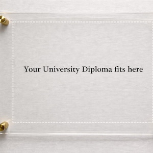 Acrylic Floating Frame Custom Sizes Graduation Diploma, Photo, or Degree - Wall Mounted