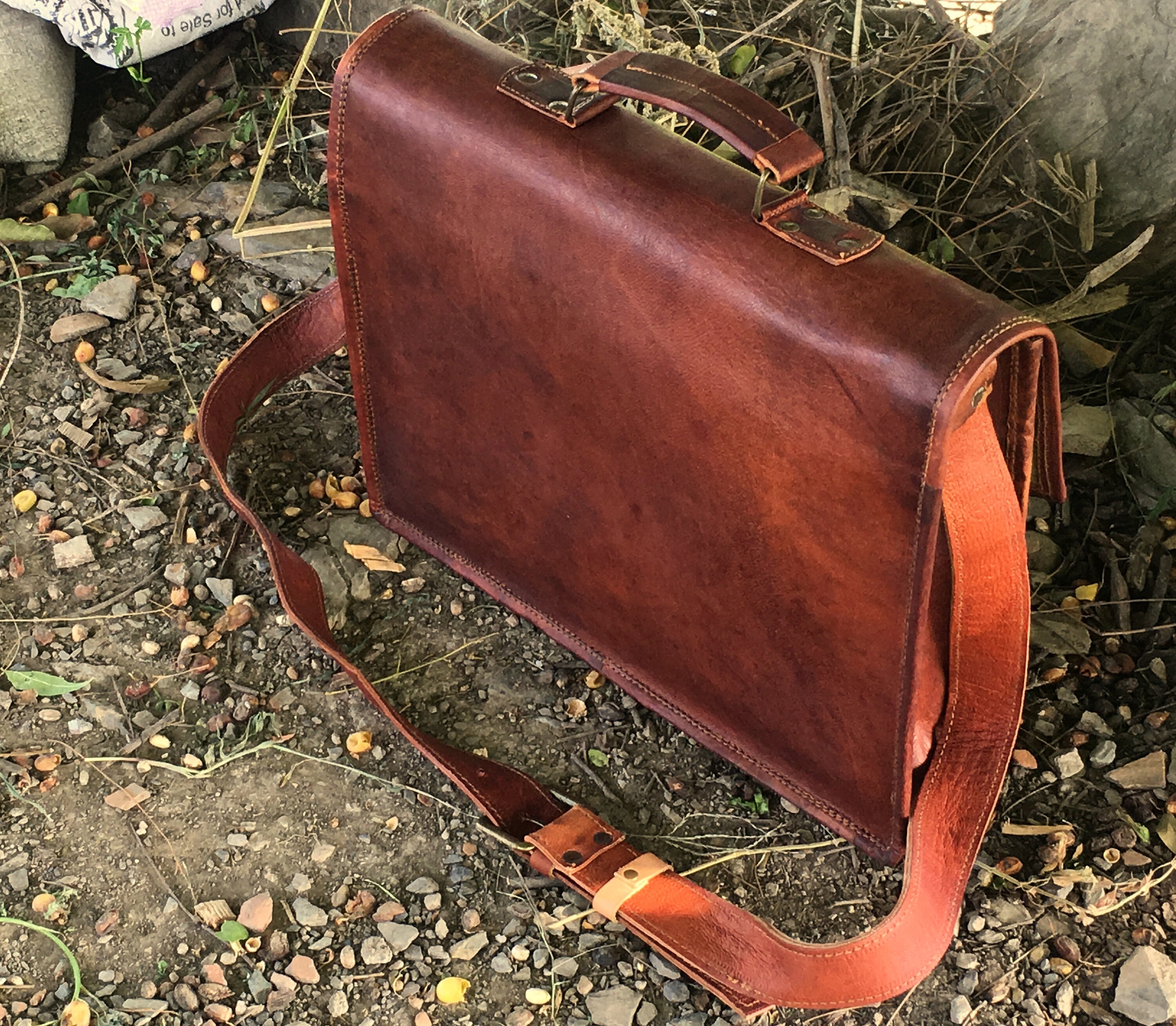 Messenger Bag Leather Bag Brown Leather Crossbody Bag Brown Etsy