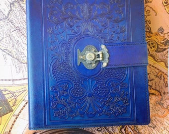 A5 zipper Ring Binder with floral pattern and Antique Lock