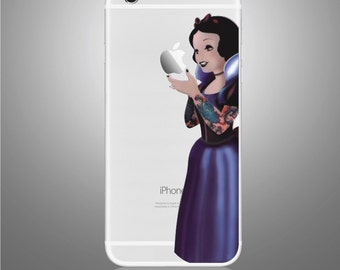 Tattoo Snow White Iphone 7 sticker removable Vinyl Sticker Skin Decal Cover