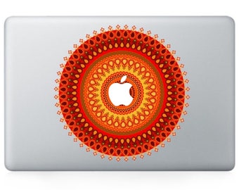Macbook 13 inch decal sticker orange kaleidoscope for Apple Laptop