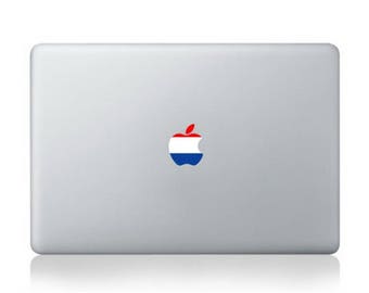 Flag of Netherlands with apple logo Macbook Air/Pro 13" Removable Vinyl Sticker