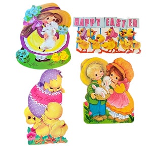 Eureka Die Cut Wielkanocna dekoracja ścienna z tektury Kurczaki Jajka Jagnięce Dekoracje wiosenne