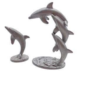Vintage Spoontiques Pewter dolphin figures 1982 pp246 273 1962