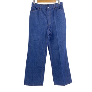 Vintage Levi&#39;s for me 1970s denim bell bottoms size 30 wide leg orange tab cotton