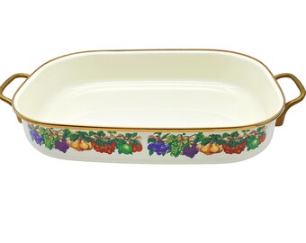 Tabletops Unlimited Kensington Garden 16" rectangular roasting pan Vitroceramic