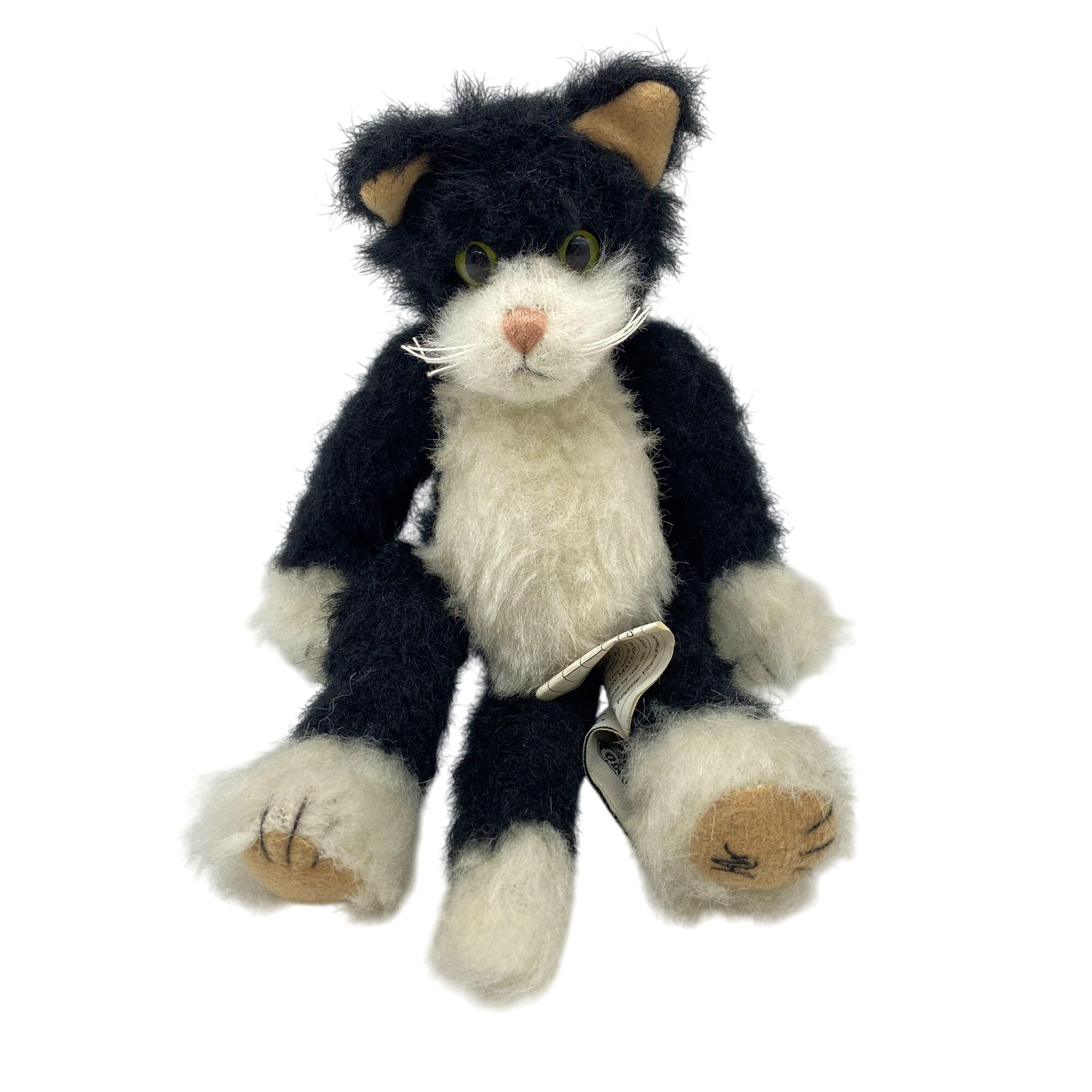 Ganz Cottage Collectibles Black & White Tuxedo Plush Cat Kitty 99