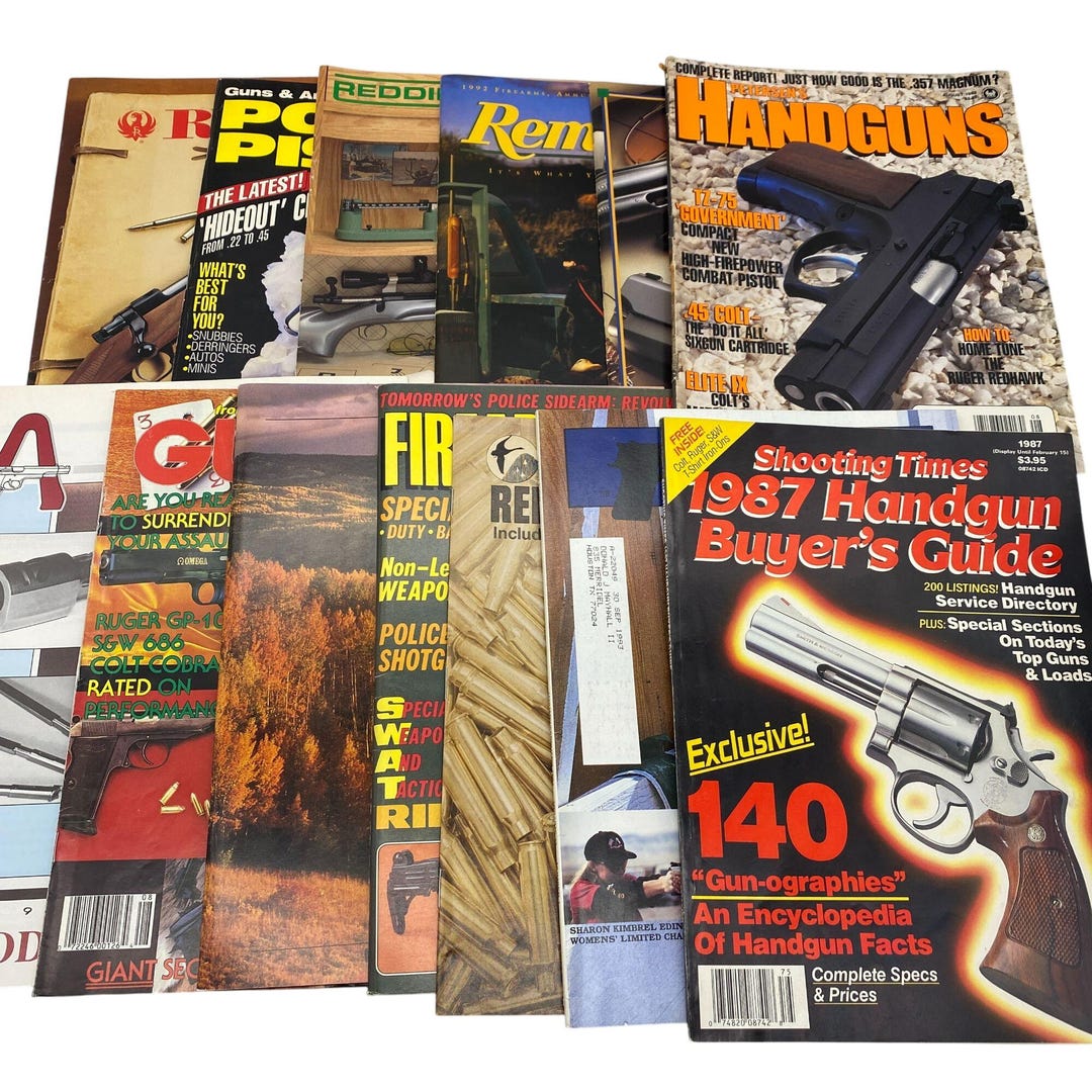 Journalist Guide Firearms Firearm Magazines Lot Gun Guides Ruger Smith and Wesson Remington Guide ...