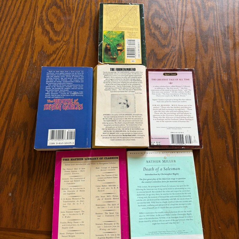 Classic Literature Book Lot Lord of the Flies Odyssey Fountainhead 6 Paperback image 8