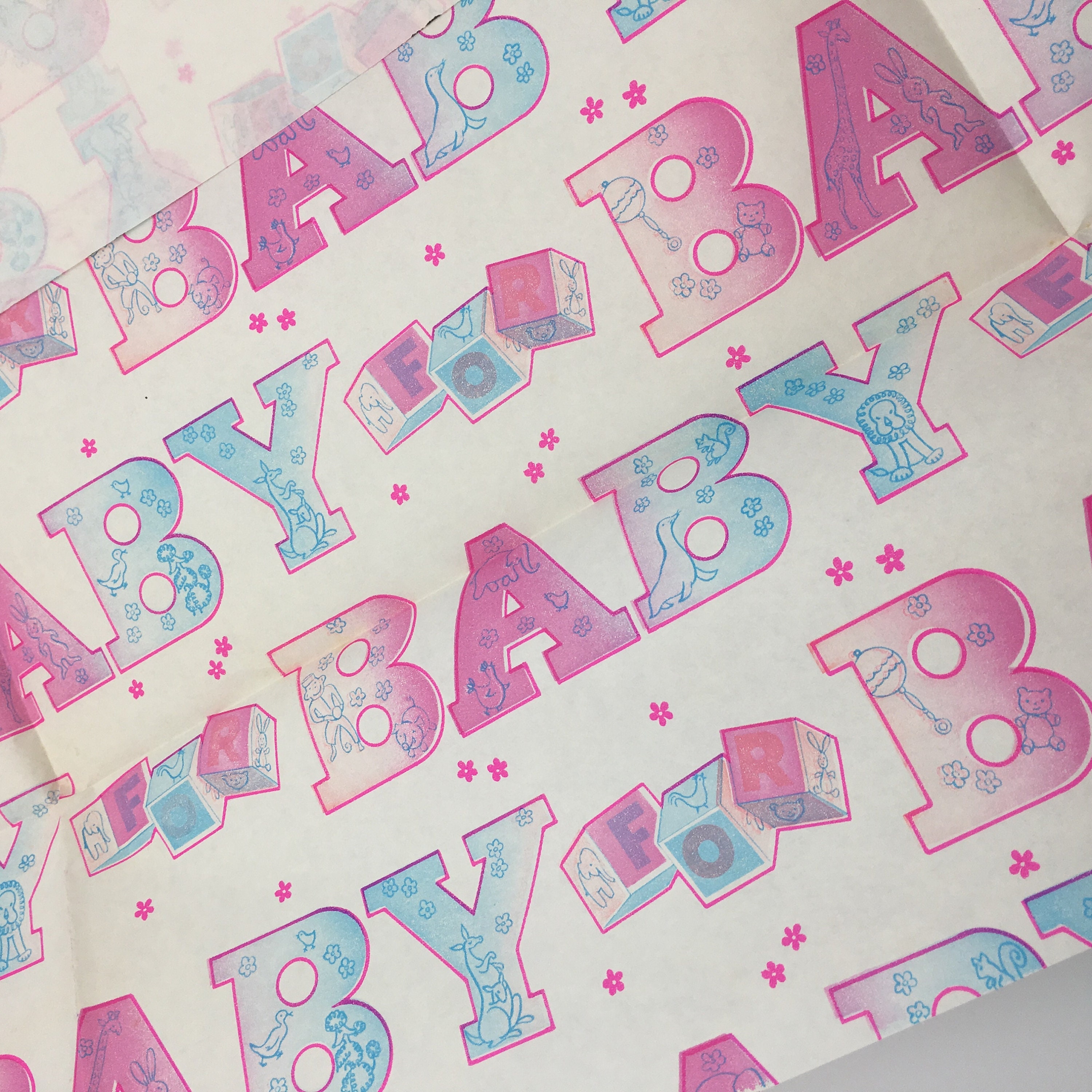 Baby Shower Wrapping Paper Digital Image Download Printable Unisex