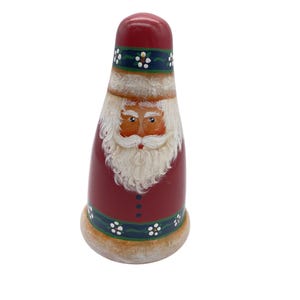Folk Art Handpainted wooden Santa Claus decor piece 6.5&quot; Holiday decor folksy