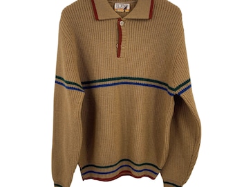 VTG Lobo by Pendleton pull unisexe taille grand laine vierge marron coco