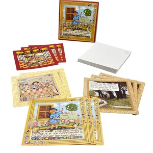 Mary Engelbreit geen kaarten met doos 11 kaarten 1996 Blank USA Stationery Square