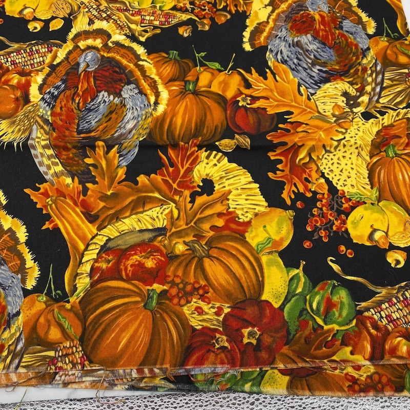 Thanksgiving Material Thanksgiving Fabric - Etsy