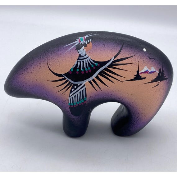 ナバホ族のフェティッシュベア ネイティブアメリカンのアート陶器