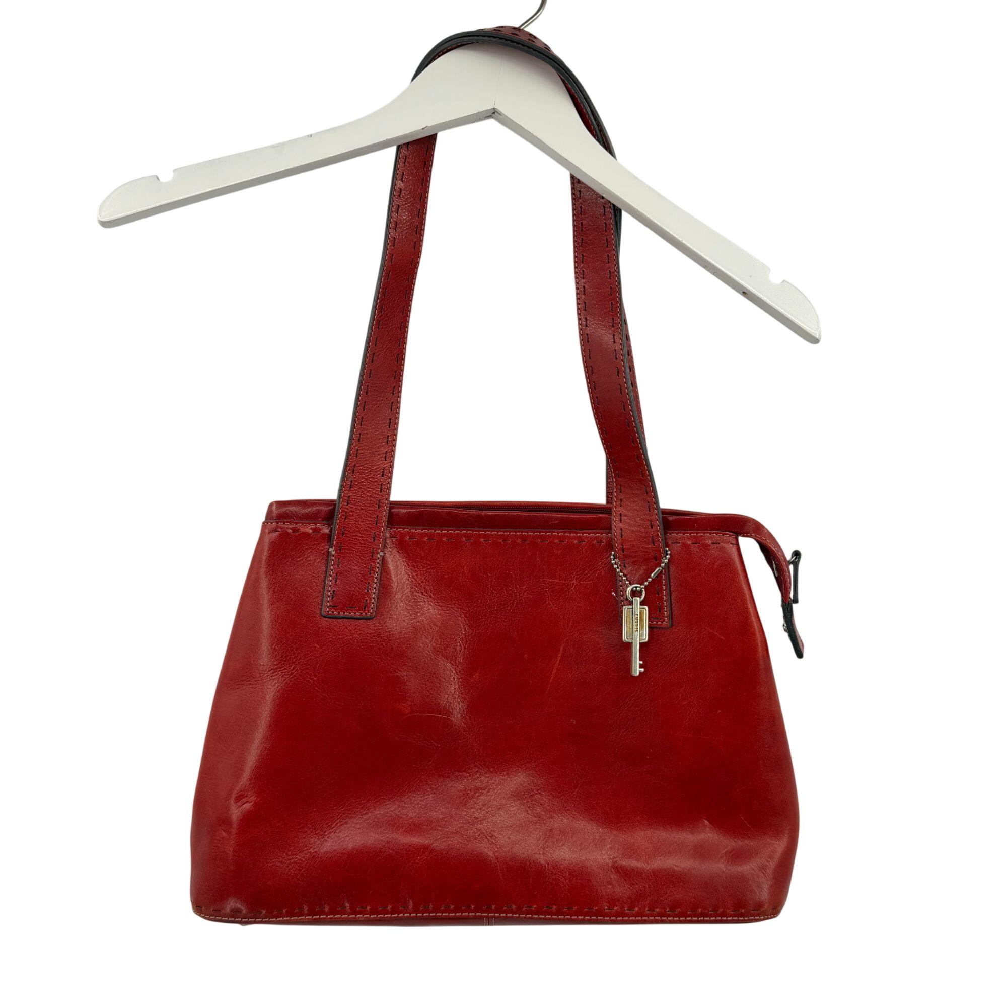 Simona Ferri Cherry Red Vintage 90s  Leather Backpack Shoulder Bag Italy SIMONA FERRI Leather bag | Mercari main image 2