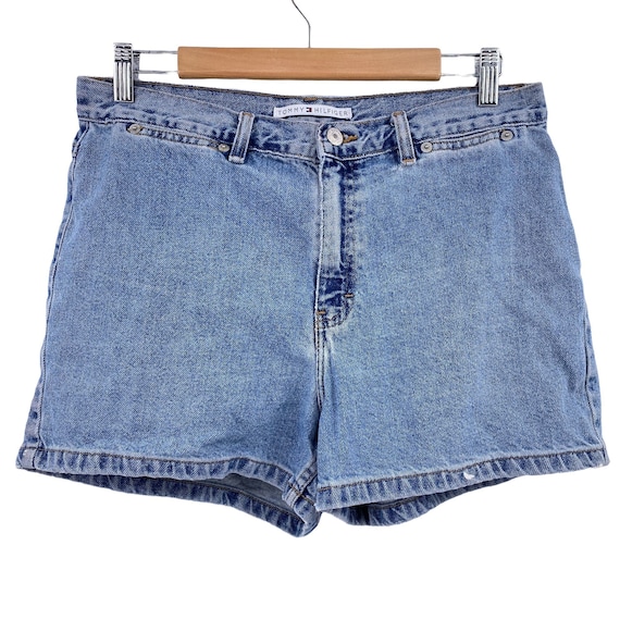 Vintage Y2K Tommy Hilfiger Denim Mom Shorts Size 12 Cotton Midi