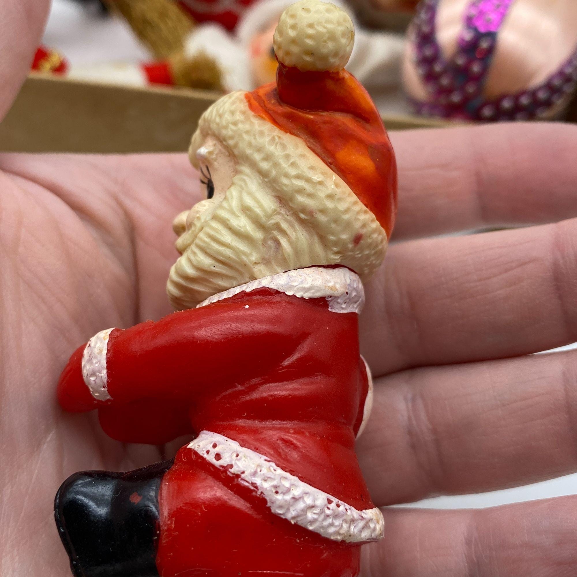 ヴィンテージクリスマスオーナメントセット サンタクロース サテン