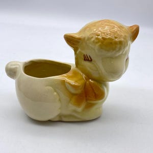VTG Lamb succulent planter ceramic sheep Easter spring planter
