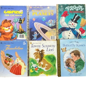 VTG Little Golden Book lot children&#39;s books Frosty Thumbelina 70s 80s