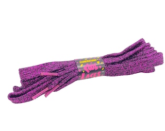Vintage Illuminations Cool shoe Laces magenta glittery sparkle y2K 90s 45"