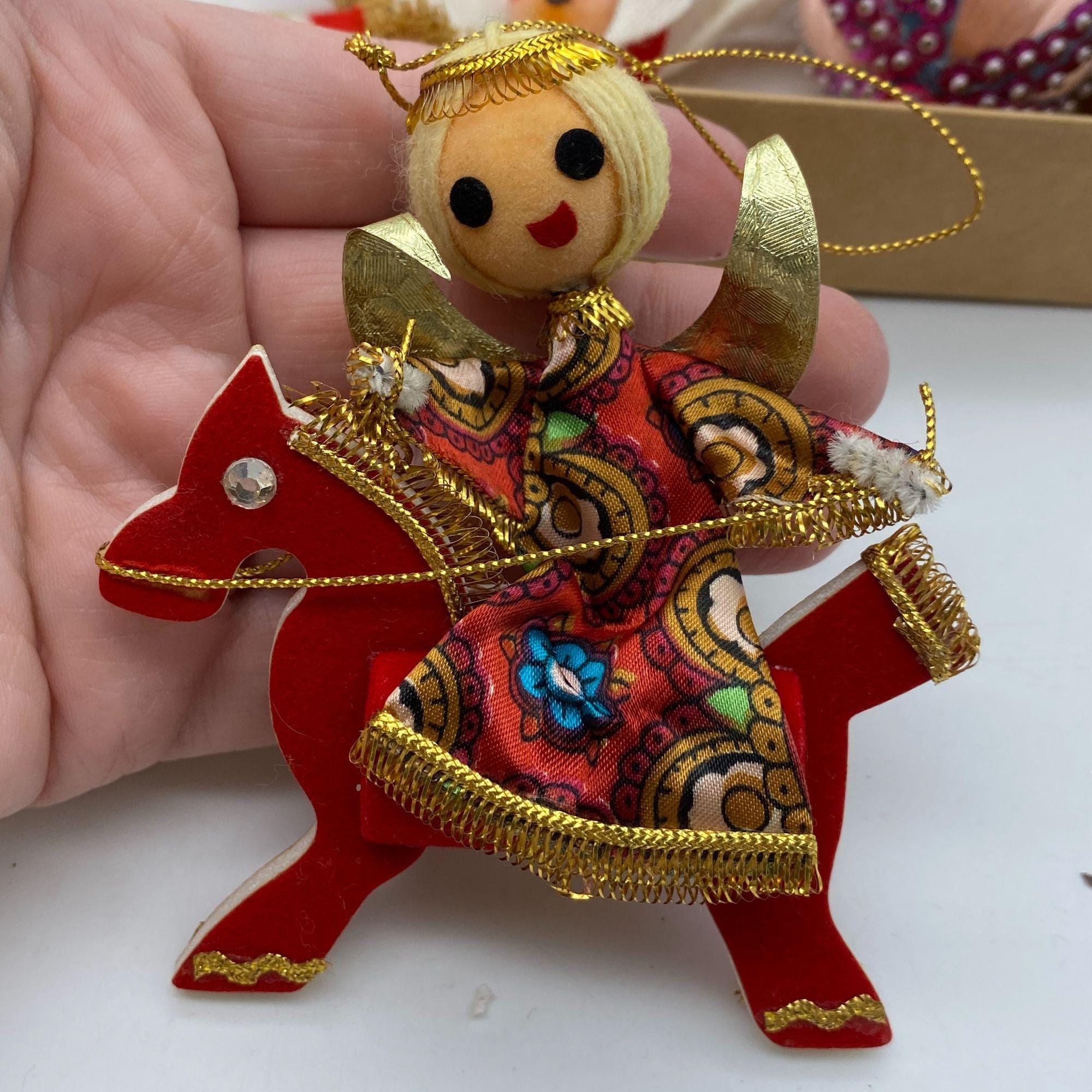 ヴィンテージクリスマスオーナメントセット サンタクロース サテン