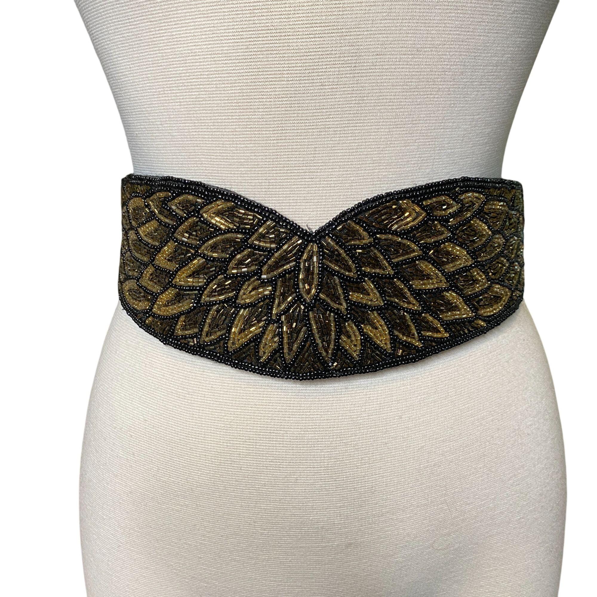vtg Accessory Lady Glitter Belt Andongnywell Girl Wide Sequin Belt Dress Accessories Vintage  main image 3