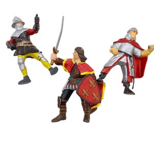 VTG Papo Medieval knights figures lot resin fighting action figures