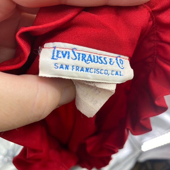 Vintage Levi's Strausse ruffle front button front… - image 5