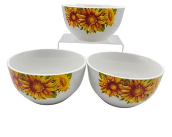 Royal Norfolk Sunflower Coupe bowl cereal soup floral summer lake beach house