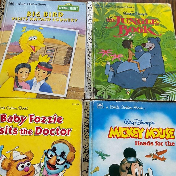 VTG Little Golden Book Disney Lot Children's Books Mickey Jungle