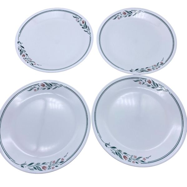 Vintage Corelle Rosemarie Dinner plates set of 4 10.25" floral USA