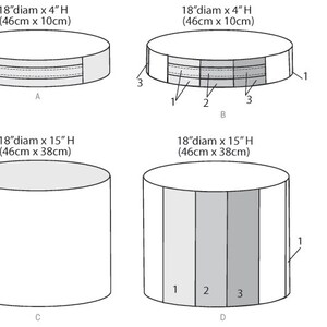 Buy Butterick Pattern 6073 Waverly Cushions and Ottomans UNCUT FREE ...