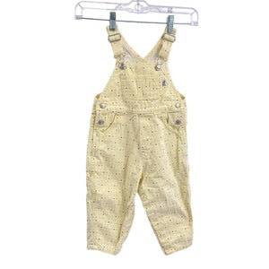 Vintage Sprockets overalls size 24M yellow print Adjustable pockets carpenter