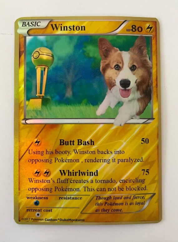 Personalized Pokemon Foil Creature Card Etsy