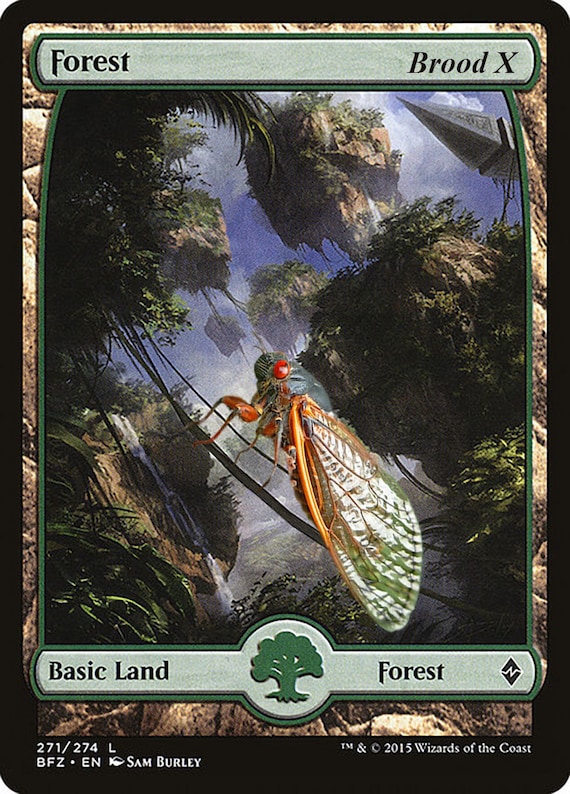 MTG Cicada Brood X Special Edition Custom Foil Land Card - Etsy