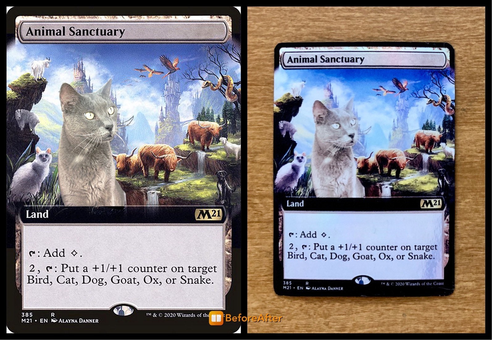 Personalized Pet Magic the Gathering Foil Land - Etsy