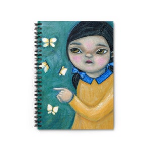 Whimsical Spiral Notebook, Art Lover Self Reflection Journal, Nature Art Poetry Journal