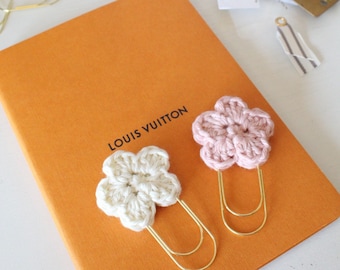 Crochet Spring Flower Paper Clip