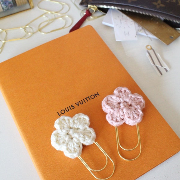 Crochet Spring Flower Paper Clip
