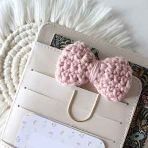 Crochet Bow Paper Clip | color options available!