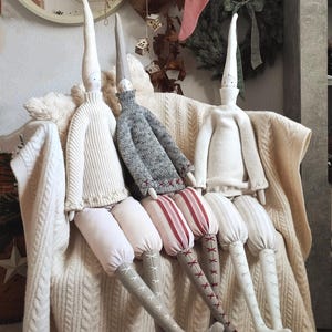 Christmas elf doll Handmade Tilda Christmas Scandinavian Nordic decorations Rustic Country cottage decor Unique Christmas gift