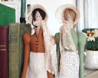 Pride and Prejudice Gifts Jane Austen Doll Decorative Regency Cloth Doll Tilda 16in (43cm)