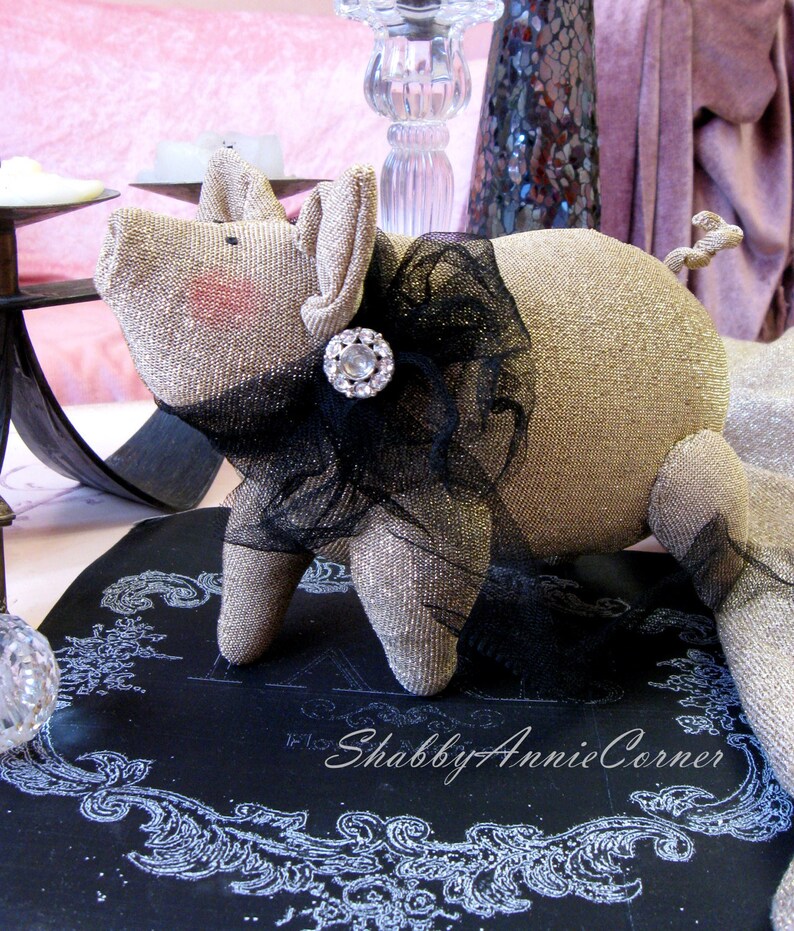 Pig gifts Pig decor French chic decor Farmhouse decor Pig Etsy