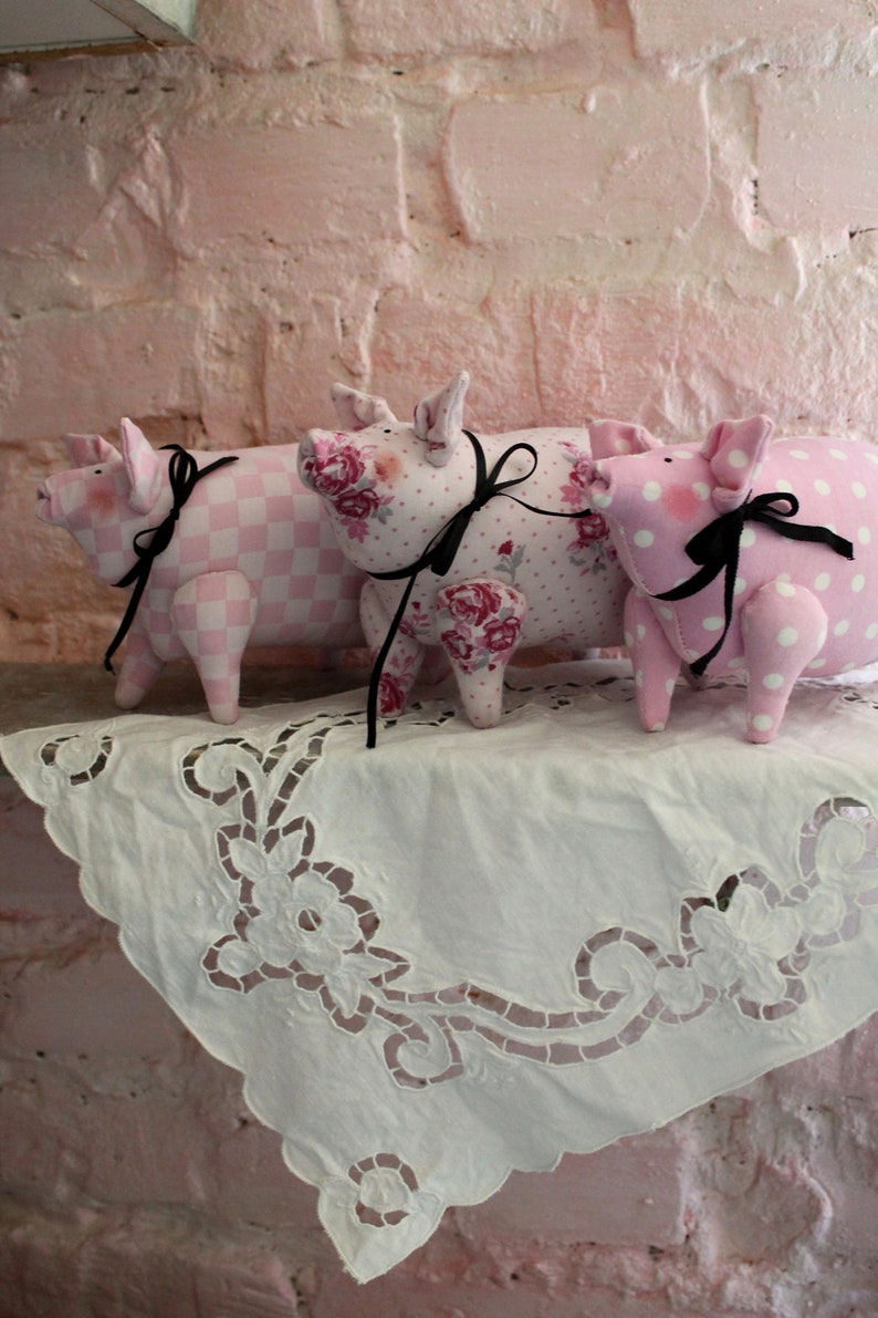 Pig Decor Pig Gifts Stuffed Pig Farmhouse Kitchen Decor Etsy