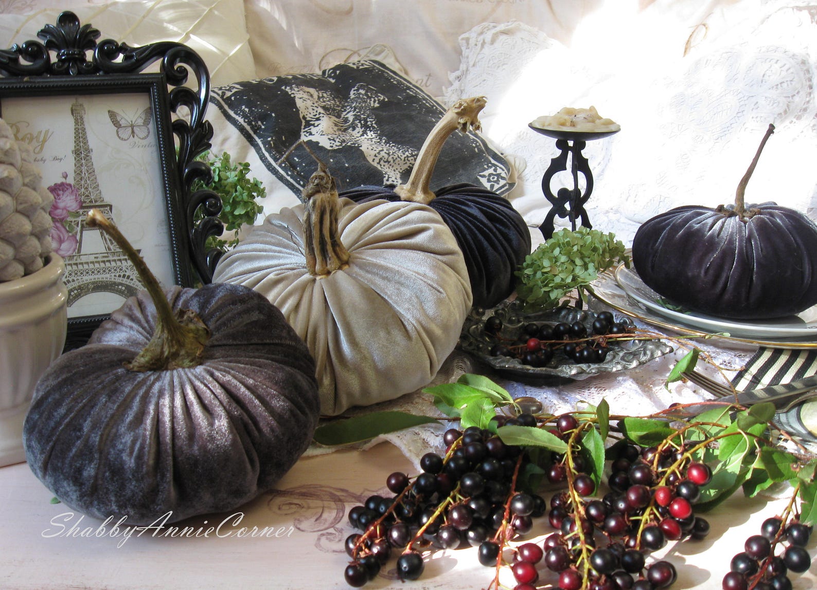 Schwarz und weiß Kürbis Herzstück überprüft Kürbis Stoff | Etsy