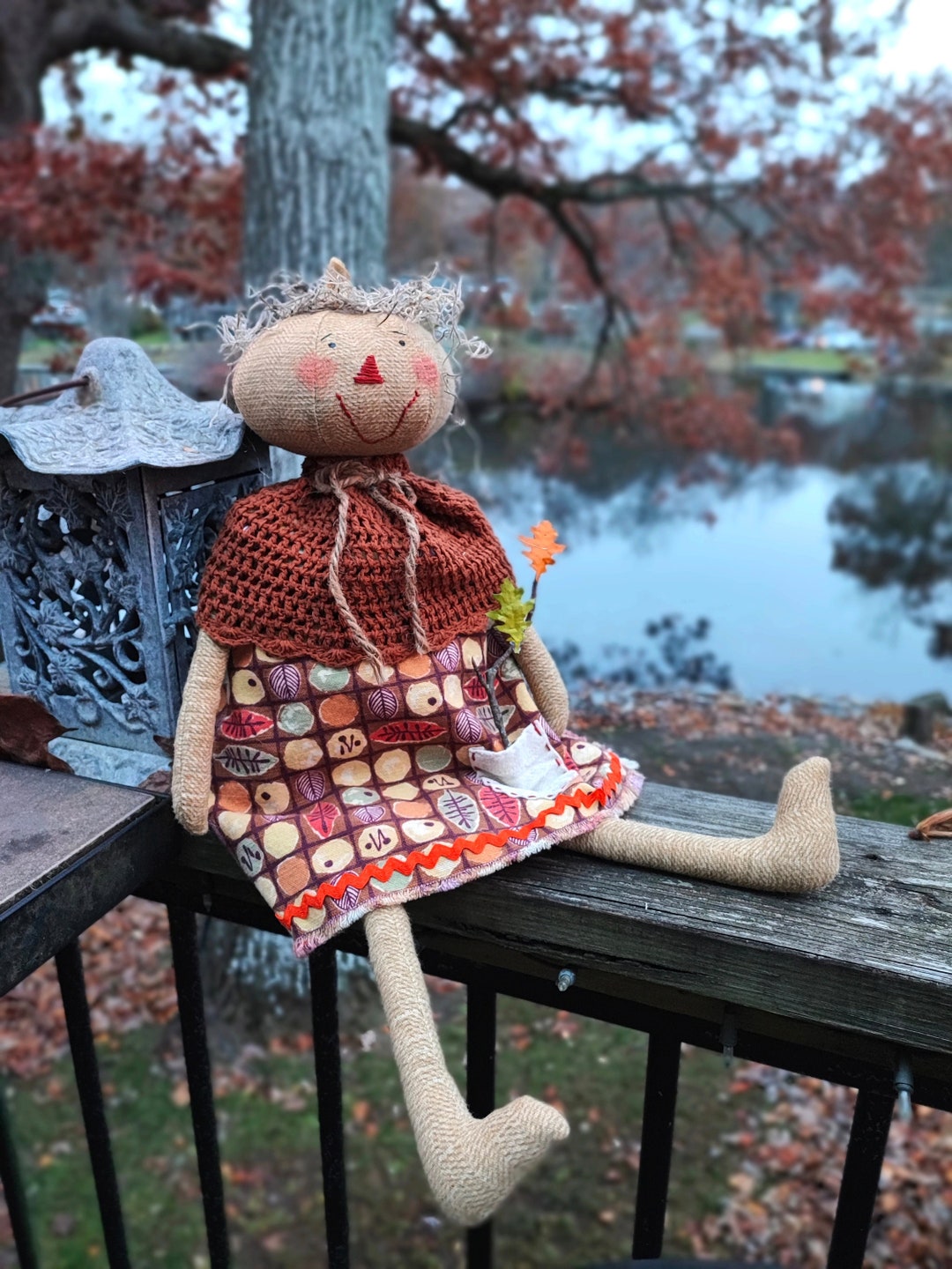 Fall Decor Handmade Pumpkin Dolls Thanksgiving Decor Big Etsy