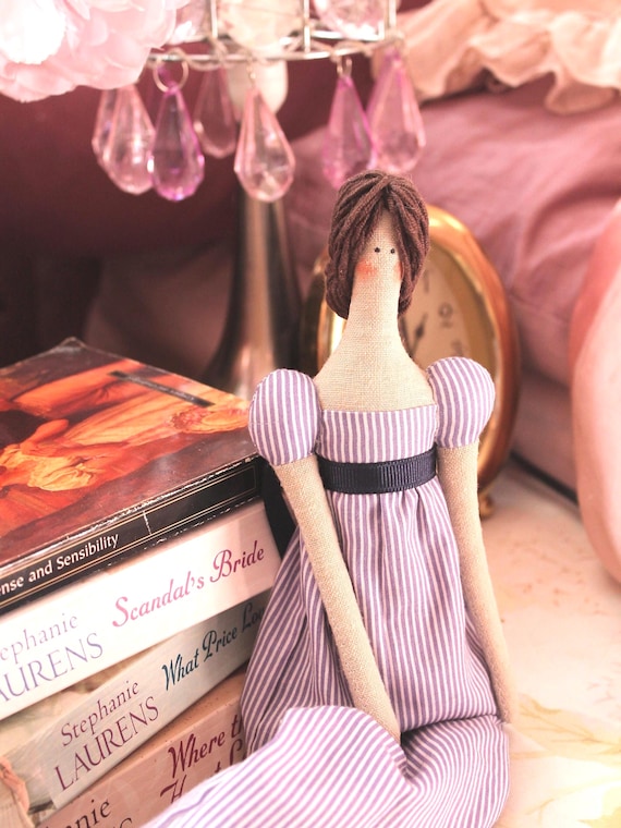 Regency doll Jane Austen gift Tilda doll Handmade Gift for her Handmade textile Interior doll English cottage Pride and prejudice Cloth doll